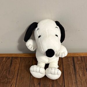 Classic White and Black Stuffed Animal
